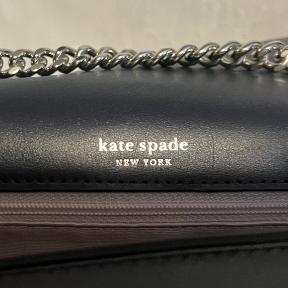 Kate Spade light denim Amelia jeweled medium convertible flap shoulder bag - Picture 10 of 13